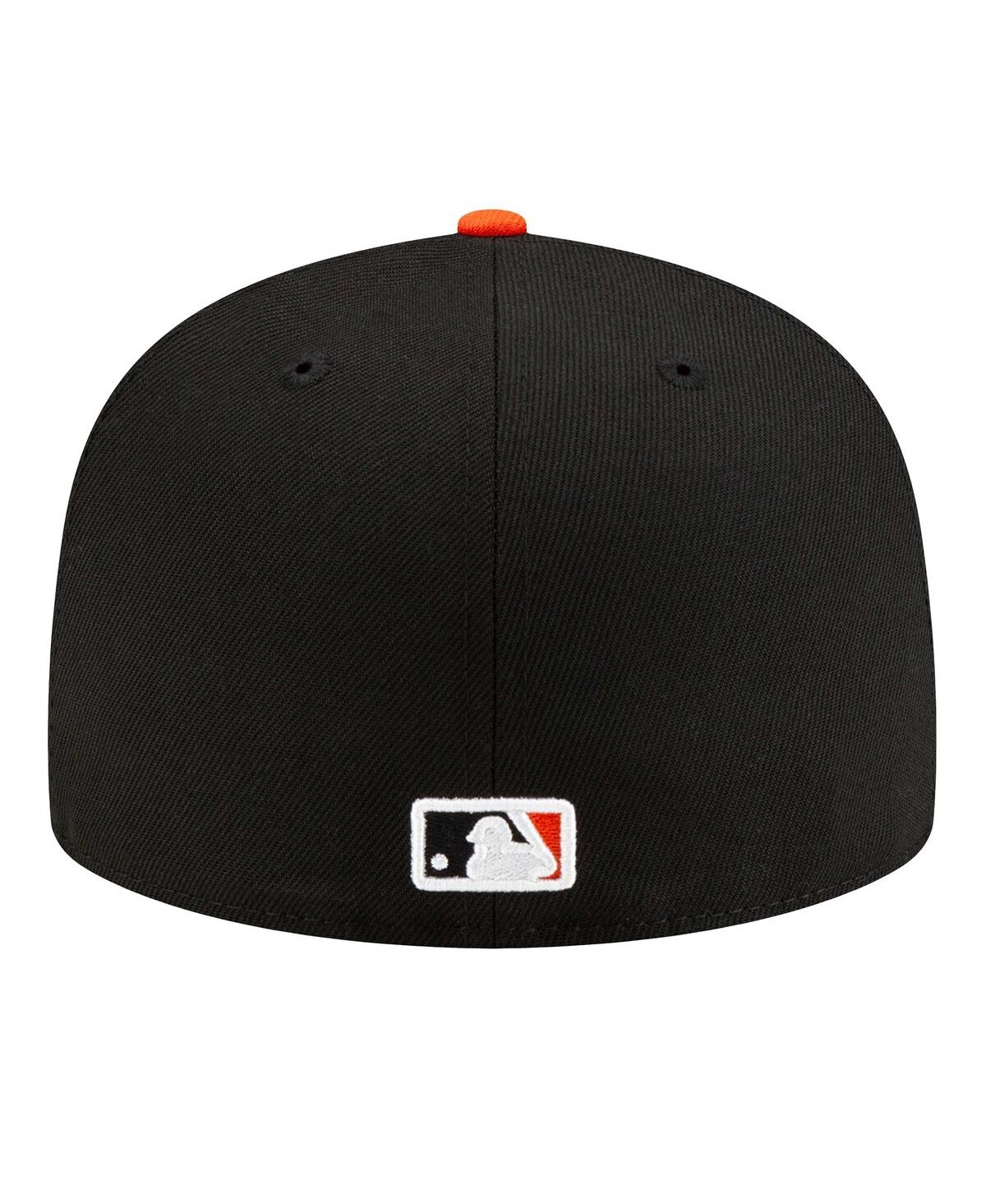 New Era Men's Black San Francisco Giants Turn Back The Clock 59fifty Fitted Hat In Black
