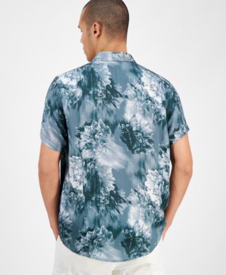 Men's Wayco Floral-Print Short-Sleeve Shirt