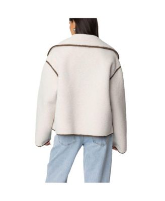 Женская куртка из искусственной овечьей шерсти Frost оверсайз от Edikted 33590₽