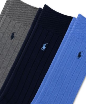 Polo Ralph Lauren Mens 3-Pk Soft Touch Rib Dress Socks 3390₽