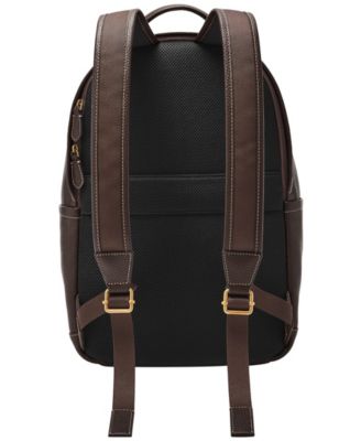 buckner leather backpack bag Fossil Men's Buckner Leather Backpack