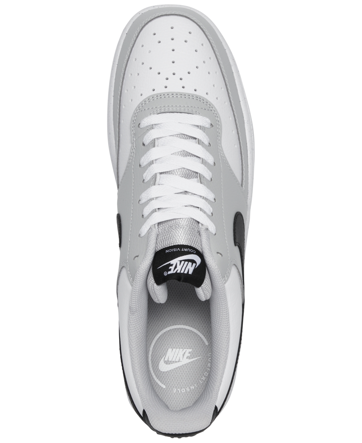 Nike Men #39 s Court Vision Low Casual Sneakers From Finish Line In Gray