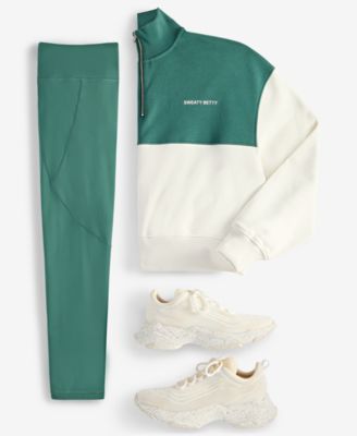 Женская укороченная куртка на молнии Sweaty Betty и тренировочные леггинсы 7/8