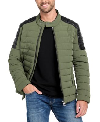 Men's Lightweight Quilted Jacket with Moto Detail