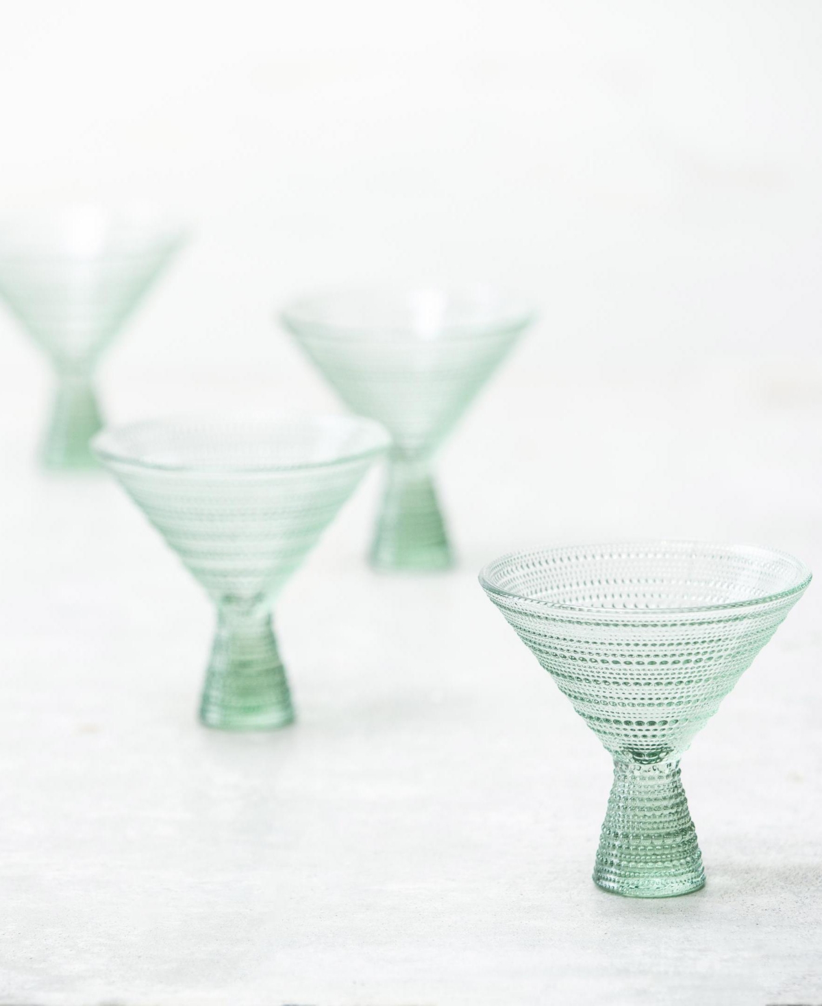 Fortessa Jupiter Martini Glasses, Set Of 4 In Sage