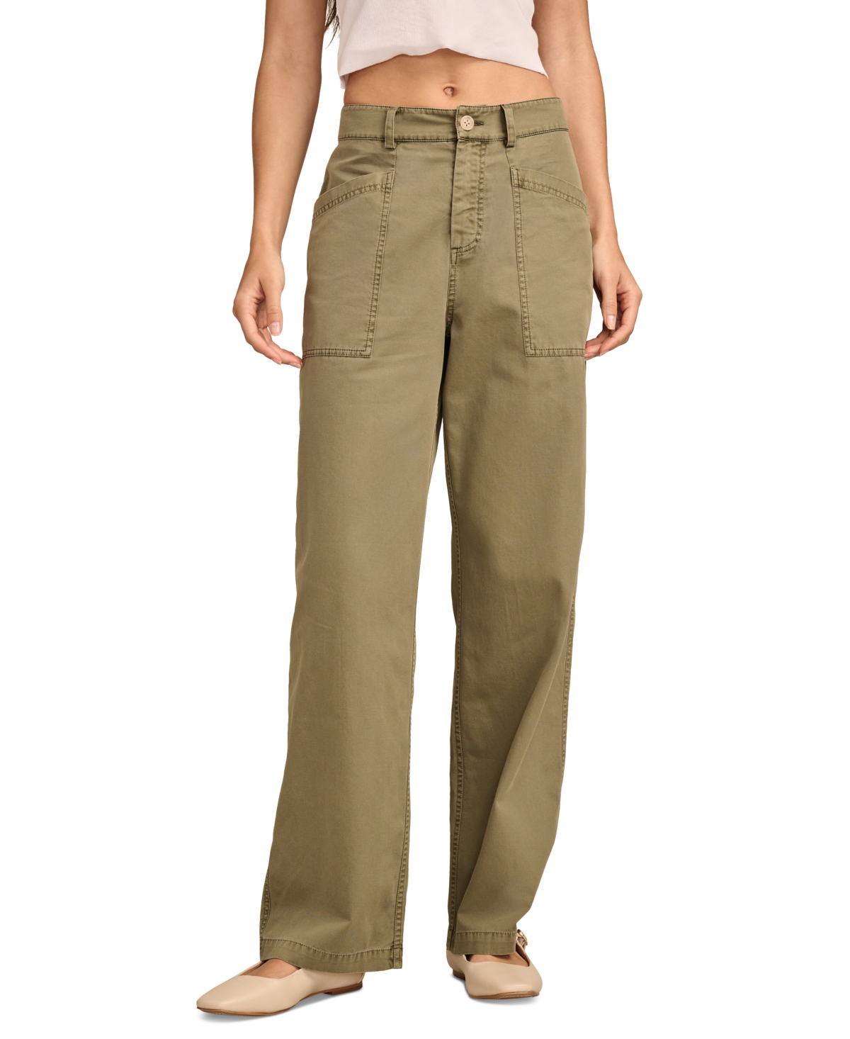 LUCKY BRAND WOMEN'S UTILITY WIDE-LEG PANTS 