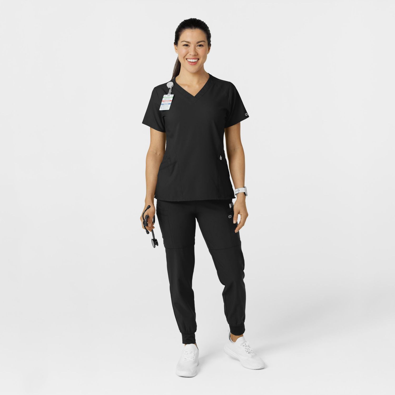 Women's W123 Comfort Waist Cargo Jogger Scrub Pant Regular