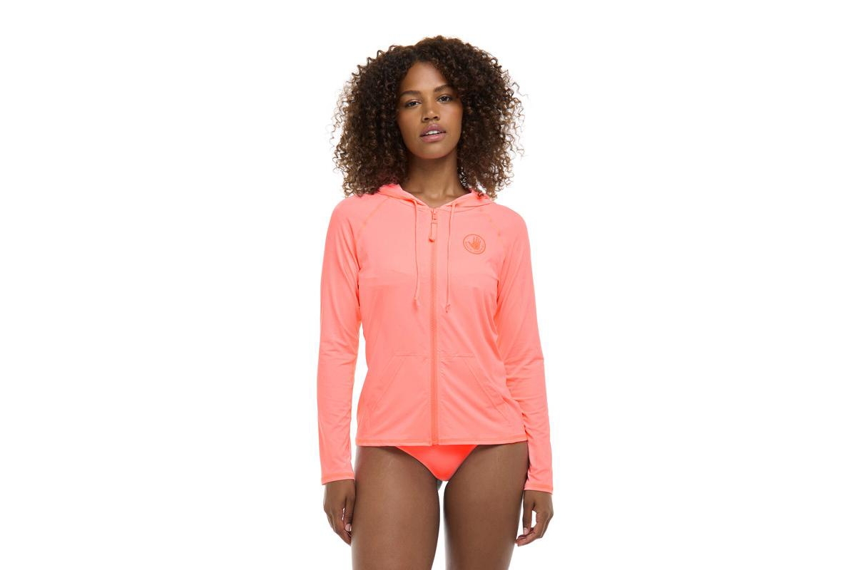 Women's Barbara Hoodie Rashguard - Black