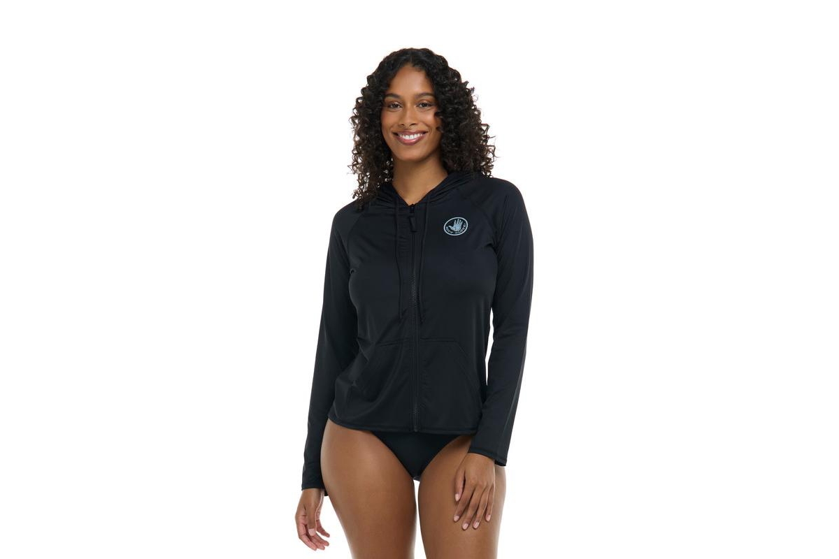 Women's Barbara Hoodie Rashguard - Black