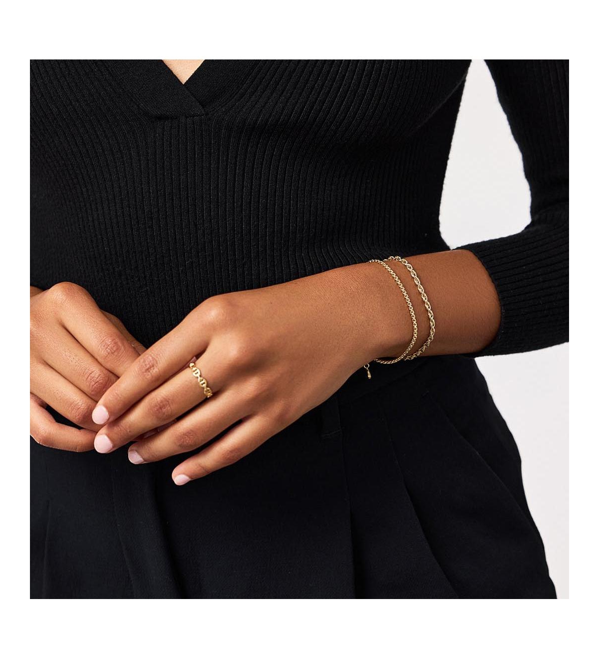 Ana Luisa Twisted Chain Bracelet - Lisa - gold