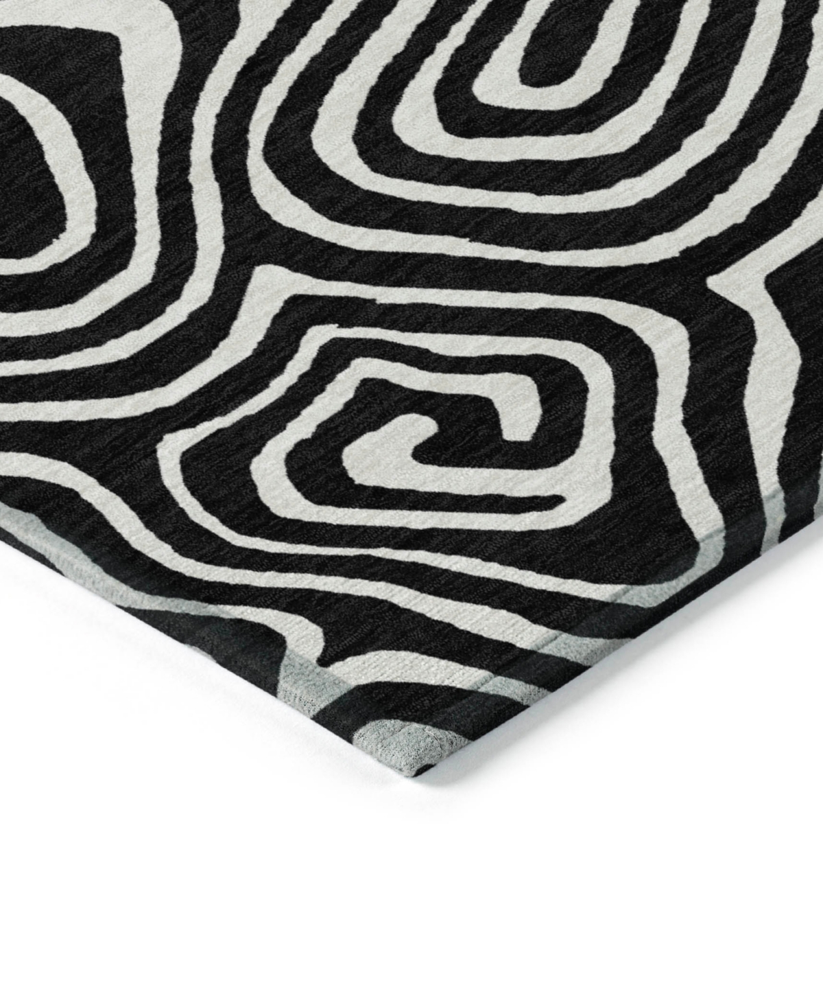 Addison Chantille Machine Washable Acn1020 5'x7'6''area Rug In Black