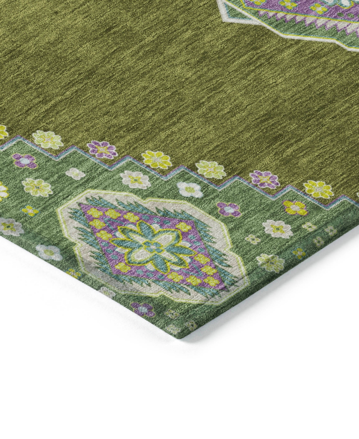 Addison Chantille Machine Washable Acn1014 9'x12' Area Rug In Olive