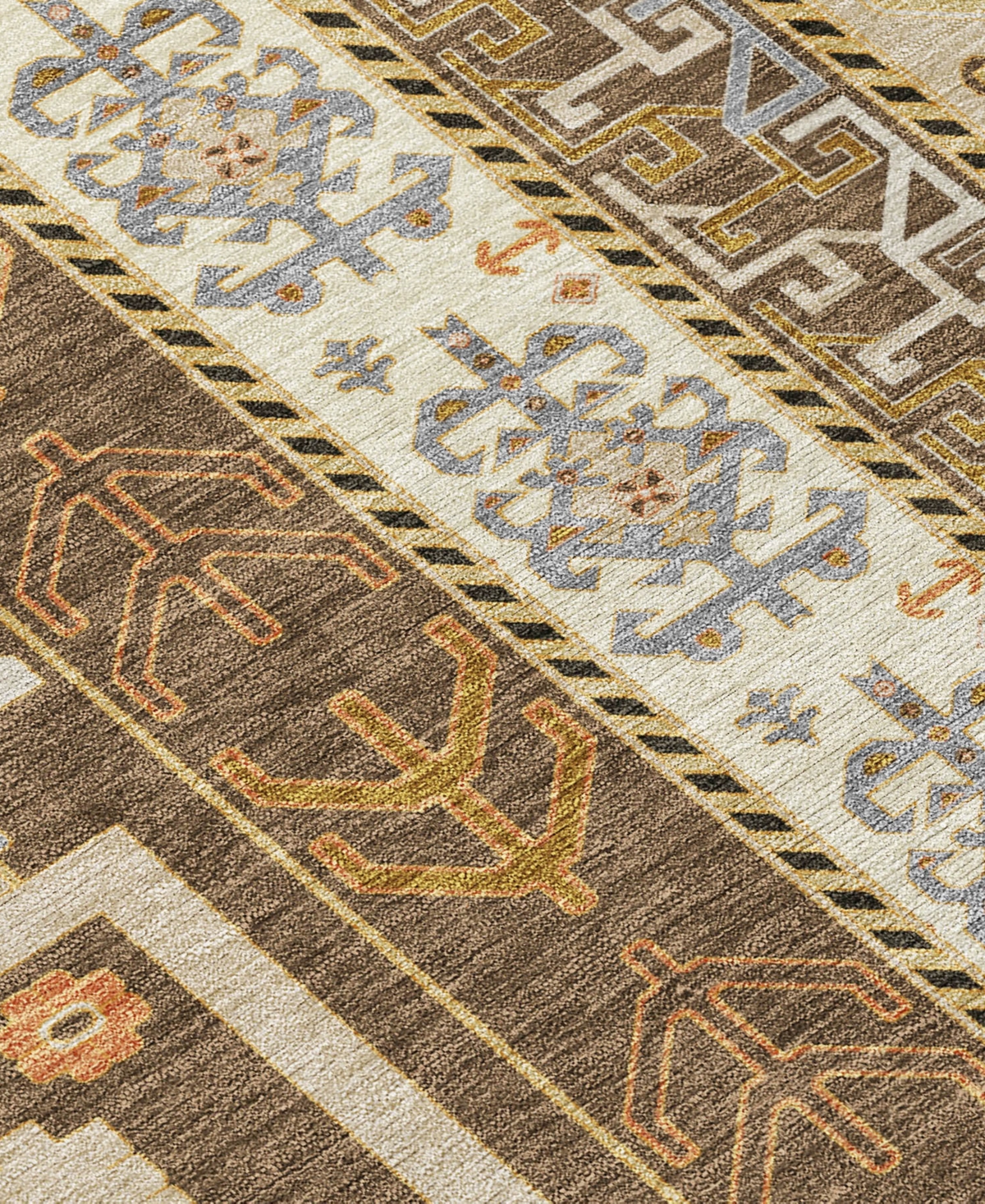 Addison Chantille Machine Washable Acn1015 9'x12' Area Rug In Brown