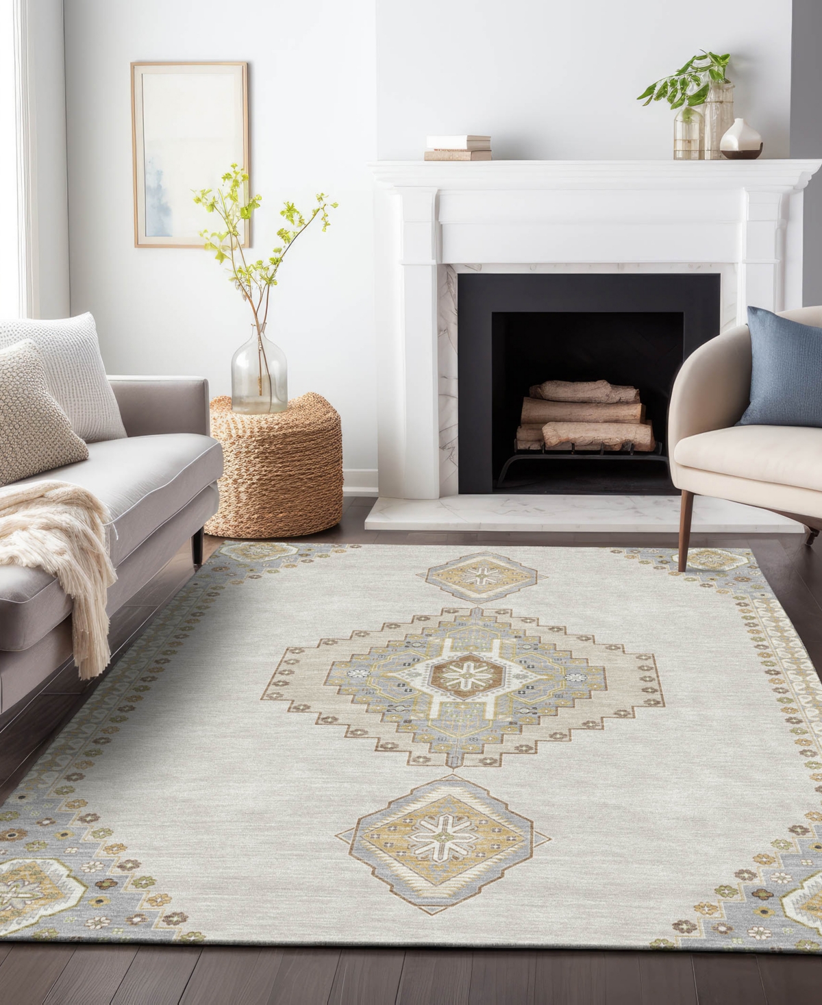 Addison Chantille Machine Washable Acn1014 9'x12' Area Rug In Ivory