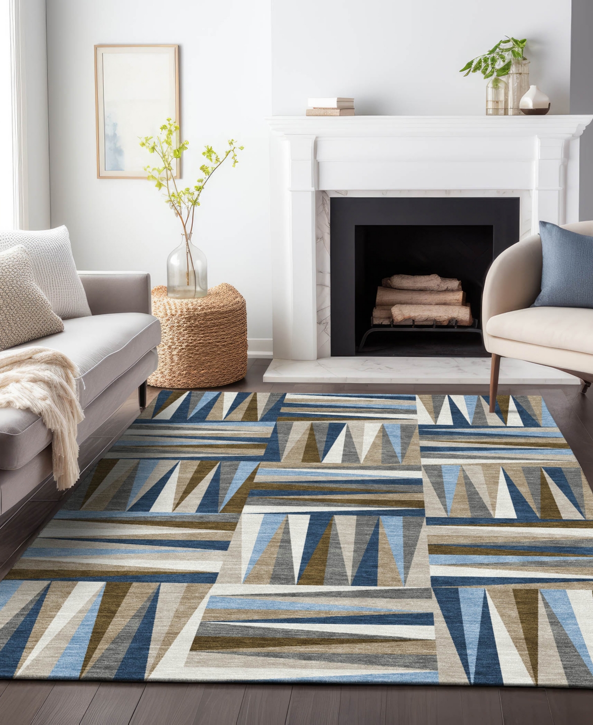 Addison Chantille Machine Washable Acn1012 9'x12' Area Rug In Navy