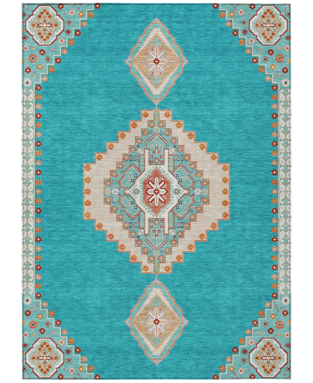 Addison Chantille Machine Washable Acn1014 8'x10' Area Rug In Teal