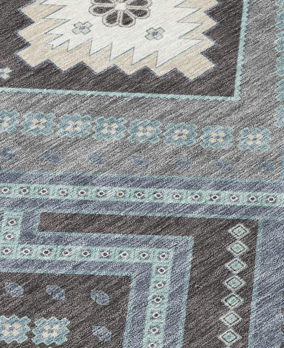 Addison Chantille Machine Washable Acn1010 8'x10' Area Rug In Charcoal
