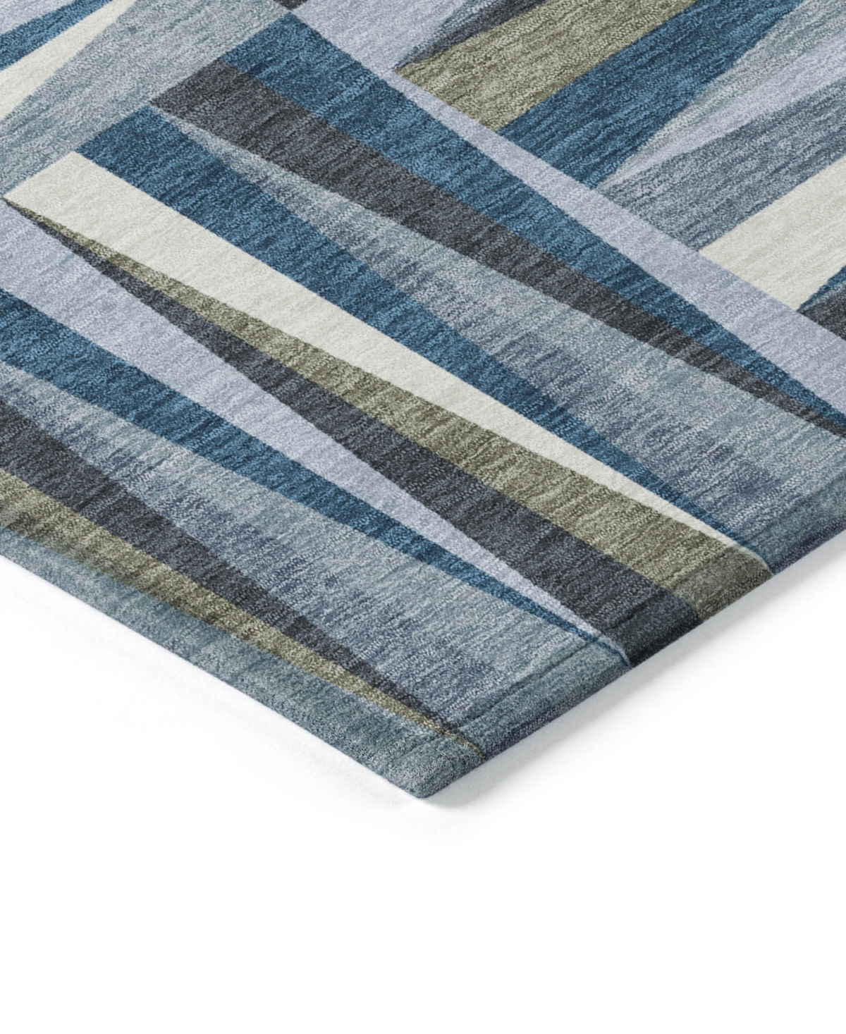 Addison Chantille Machine Washable Acn1012 3'x5' Area Rug In Denim