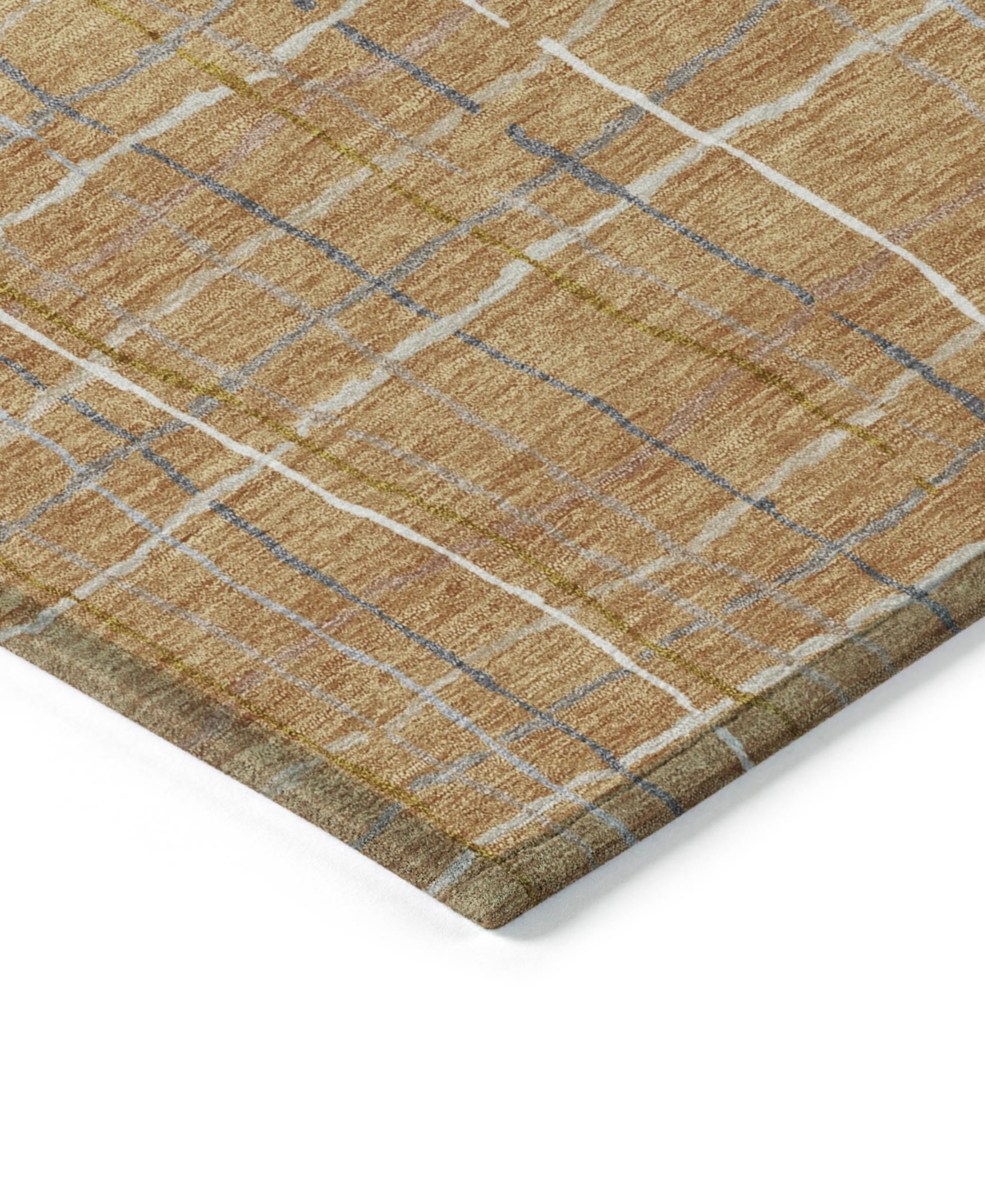 Addison Chantille Machine Washable Acn998 2'3"x7'6" Runner Area Rug In Gold