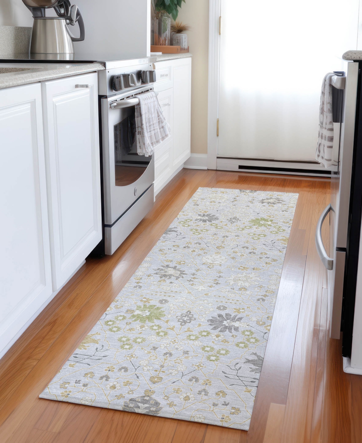 Addison Chantille Machine Washable Acn1009 2'3"x7'6" Runner Area Rug In Silver