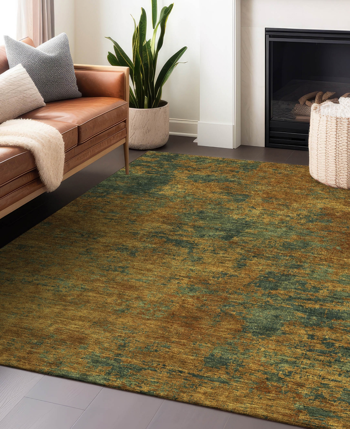 Addison Chantille Machine Washable Acn1093 2'6"x3'10" Area Rug In Copper