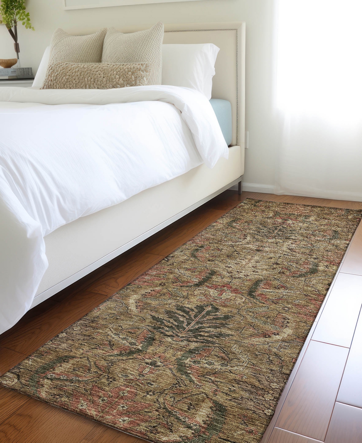 Addison Chantille Machine Washable Acn1082 2'3"x7'6" Runner Area Rug In Brown