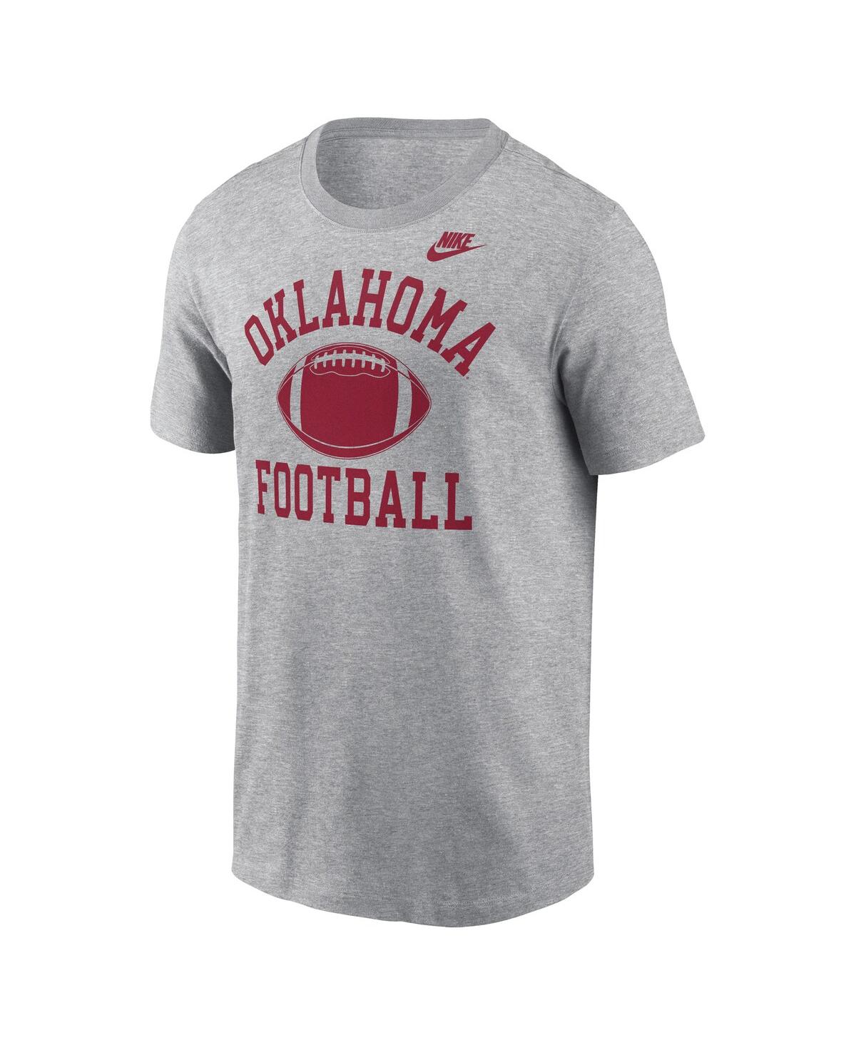 Nike Men'sOklahoma Sooners Legacy Football Icon T-Shirt - Heather Gray