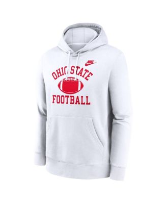 Men's White Ohio State Buckeyes Legacy Football Icon Club Fleece Pullover Hoodie