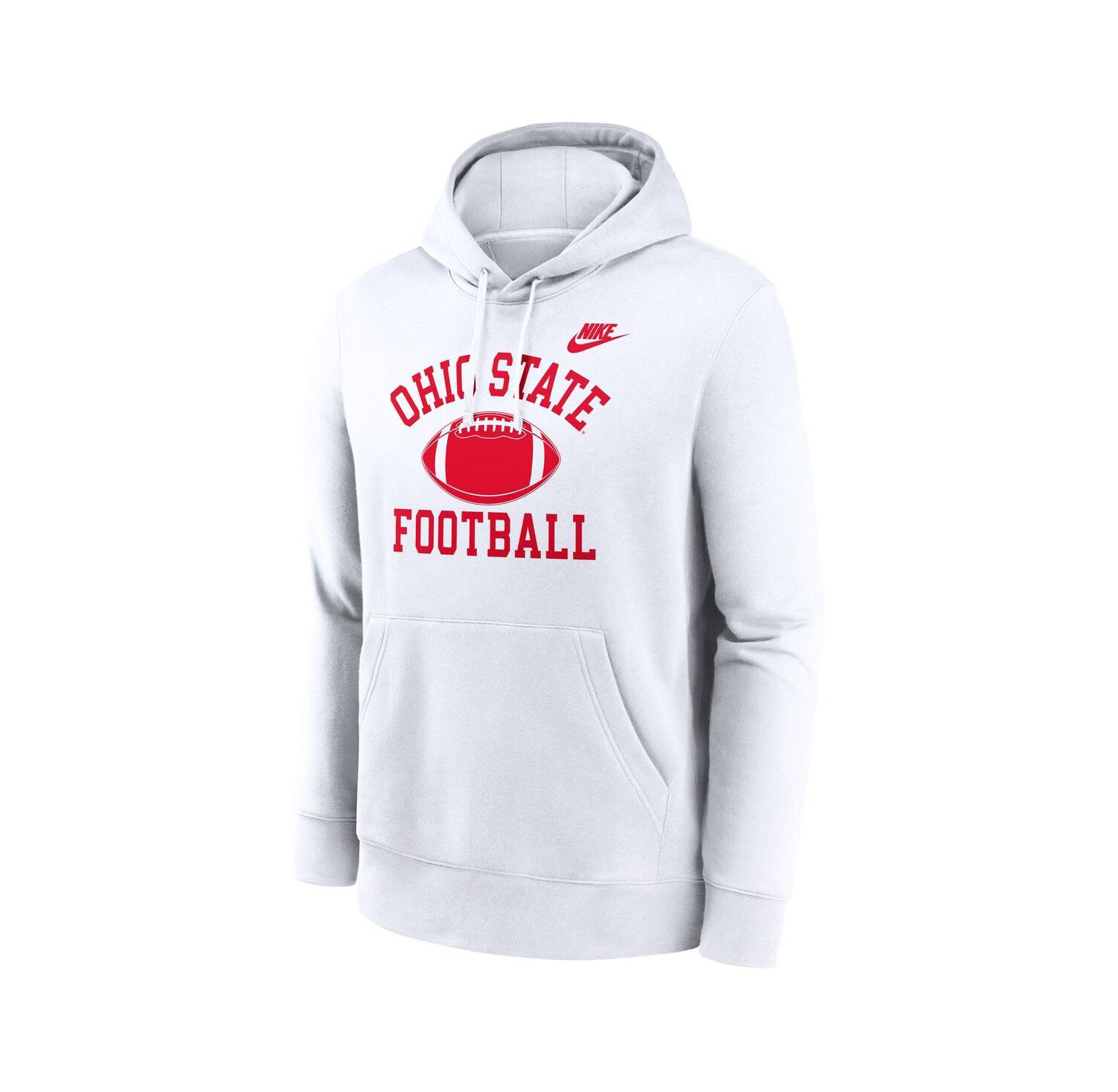 Men's White Ohio State Buckeyes Legacy Football Icon Club Fleece Pullover Hoodie