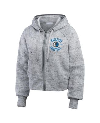 Women's Heather Gray Dallas Mavericks Speckled Radiator Full-Zip Hoodie