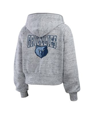 Women's Heather Gray Memphis Grizzlies Speckled Radiator Full-Zip Hoodie