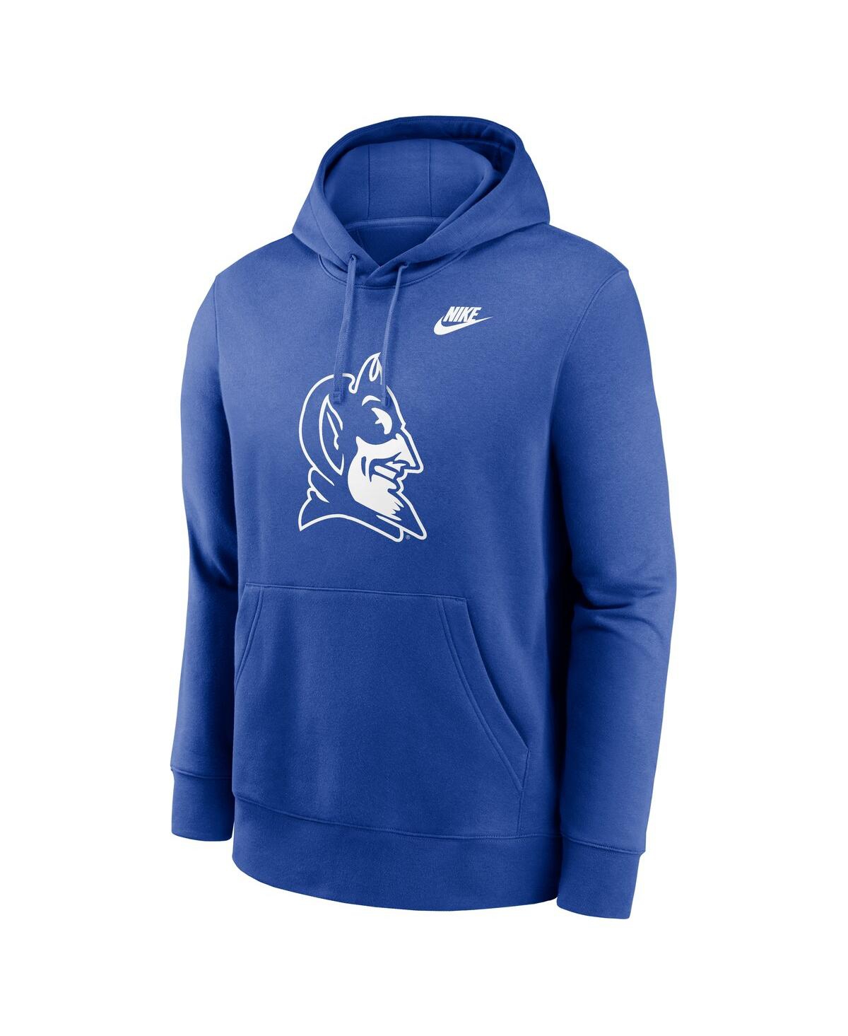 Nike Men'sDuke Blue Devils Legacy Logo Club Fleece Pullover Hoodie - Royal