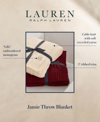 Jamie Cable-Knit Throw, 50" x 60"