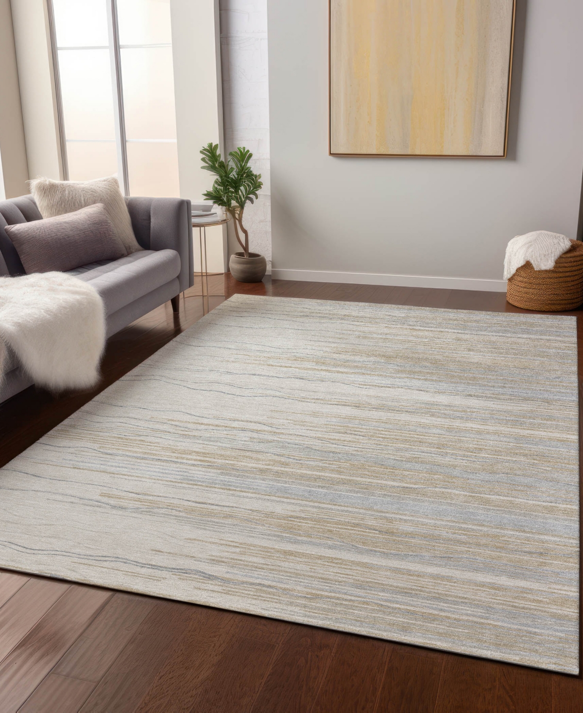 Addison Chantille Machine Washable Acn996 3'x5' Area Rug In Ivory