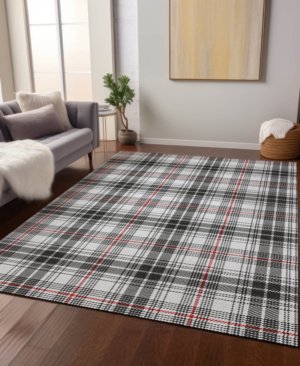 Addison Chantille Machine Washable Acn993 3'x5' Area Rug In Black