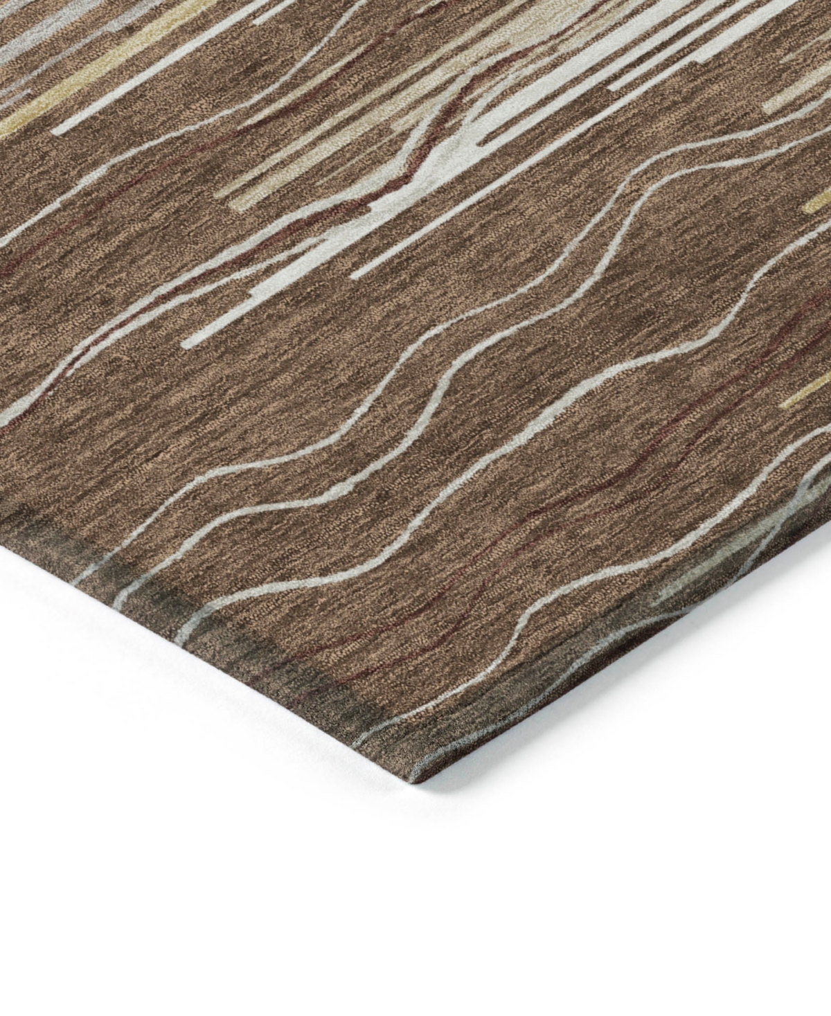 Addison Chantille Machine Washable Acn996 3'x5' Area Rug In Brown