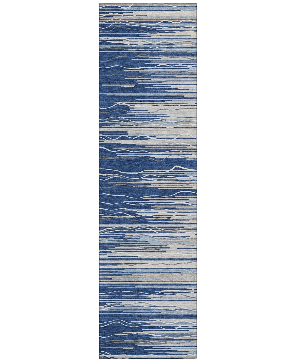 Addison Chantille Machine Washable Acn996 2'3"x7'6" Runner Area Rug In Navy