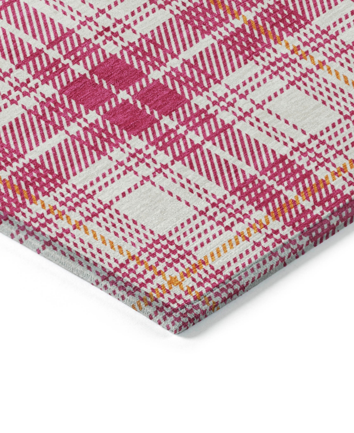 Addison Chantille Machine Washable Acn993 2'3"x7'6" Runner Area Rug In Rose