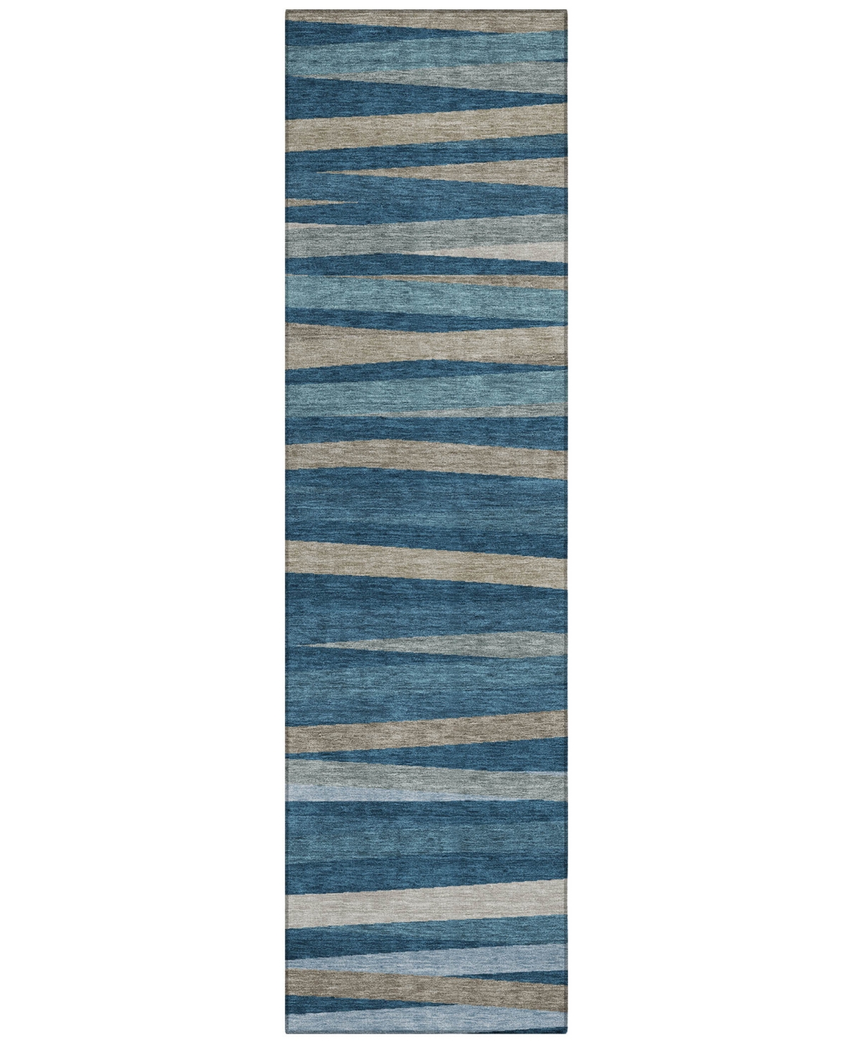 Addison Chantille Machine Washable Acn997 2'3"x7'6" Runner Area Rug In Denim