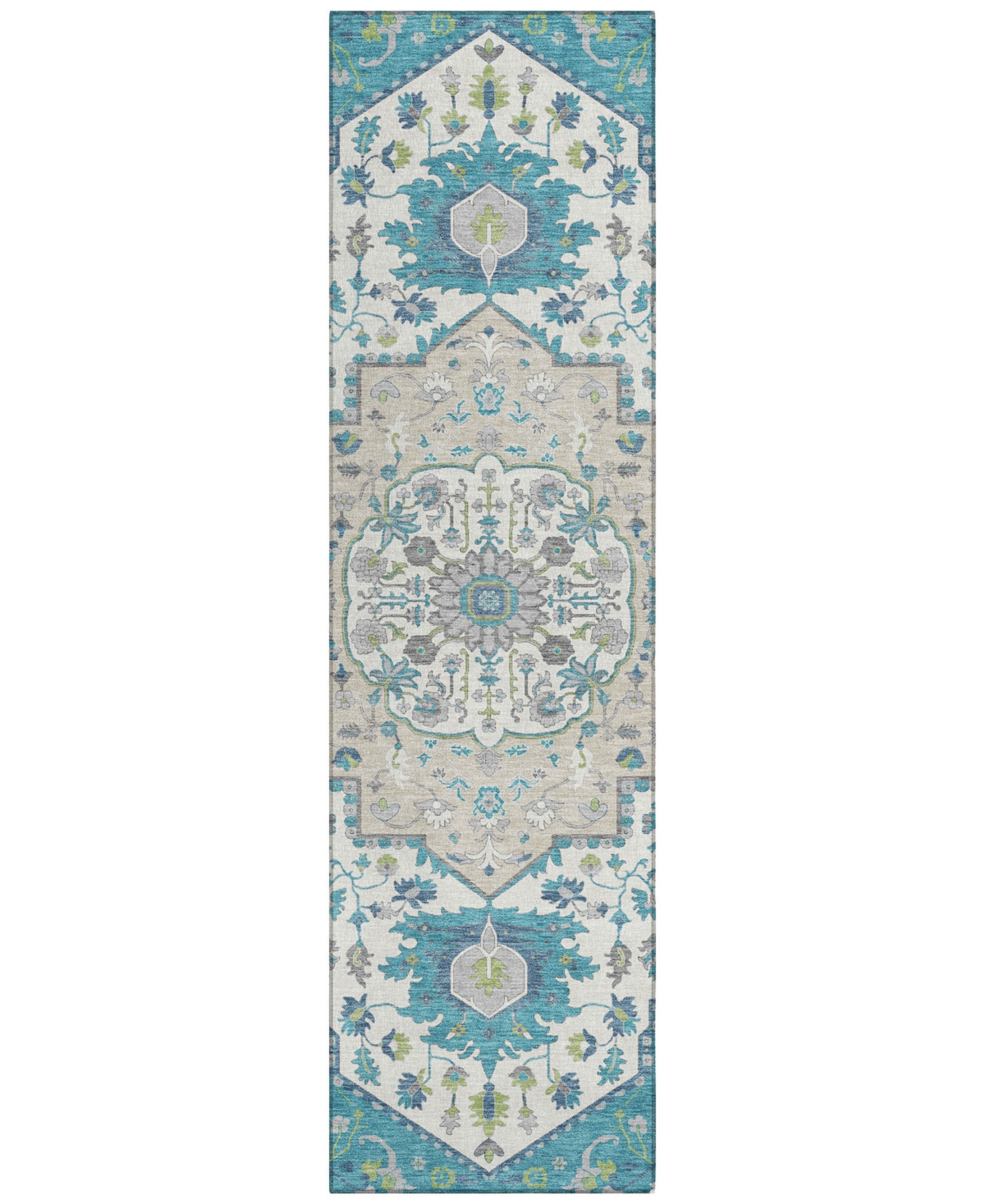 Addison Chantille Machine Washable Acn985 2'3"x7'6" Runner Area Rug In Teal