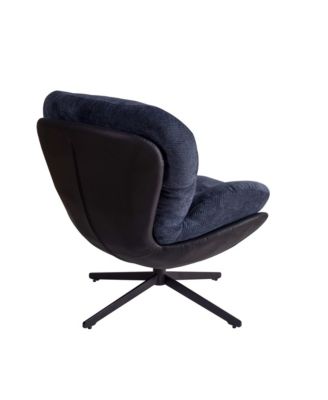 Modern 360 Swivel Lounge Chair in Navy