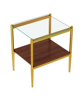 Coffee Table Set of 3, Tempered Glass Modern Tables