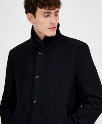 Men's Classic-Fit Bib Wool Blend Overcoat