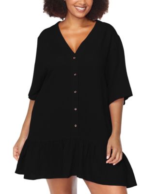 Raisins Curve - Trendy Plus Size Sol Cotton Cover-Up