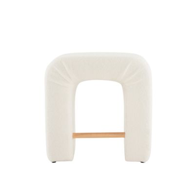 24'' Boucle stool Set of 2,Dining Chairs for Home Kitchen Island,White