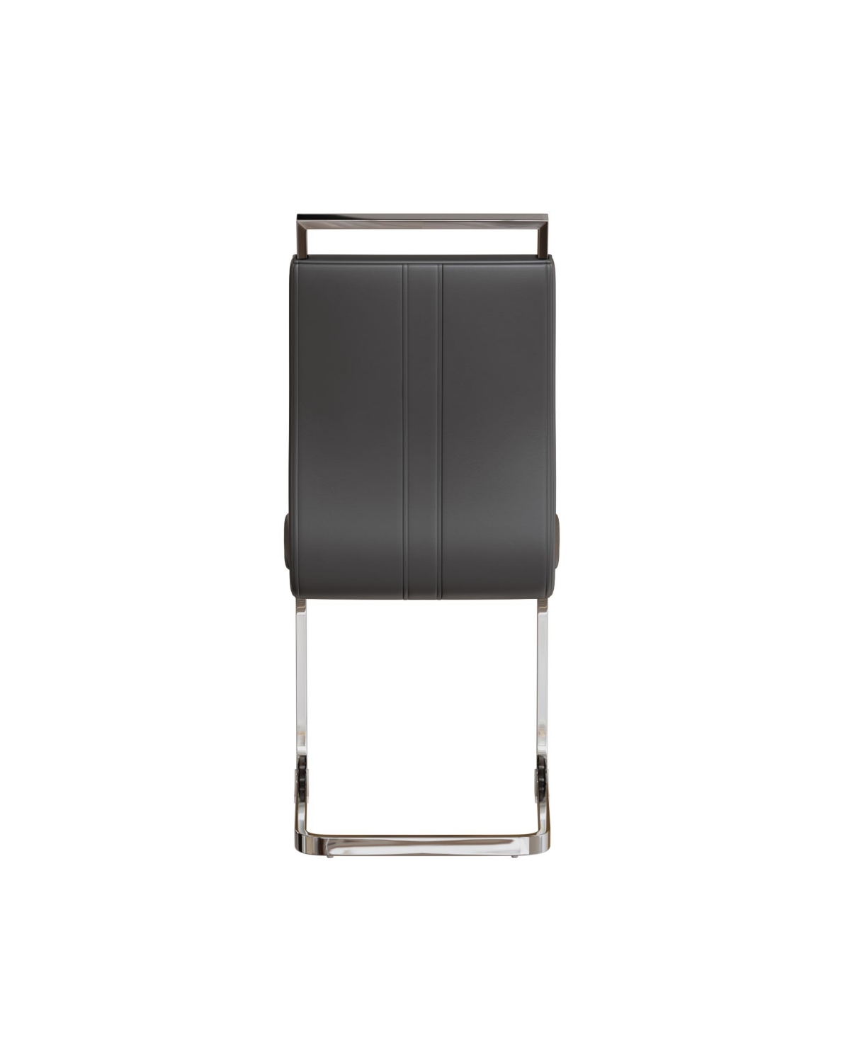 Streamdale Furniture Modern Dining Chairs,Pu Faux Leather High Back Upholstered Side Chair with C-shaped Tube plating Metal Legs for Dining Room Kitch