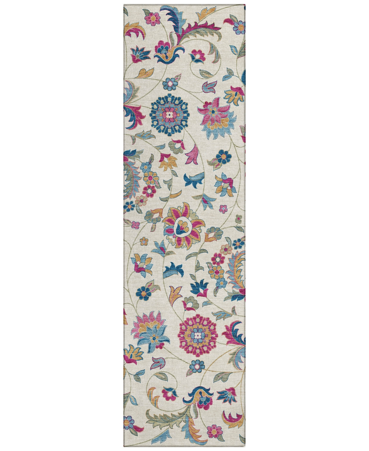 Addison Chantille Machine Washable Acn1006 2'3"x7'6" Runner Area Rug In Ivory