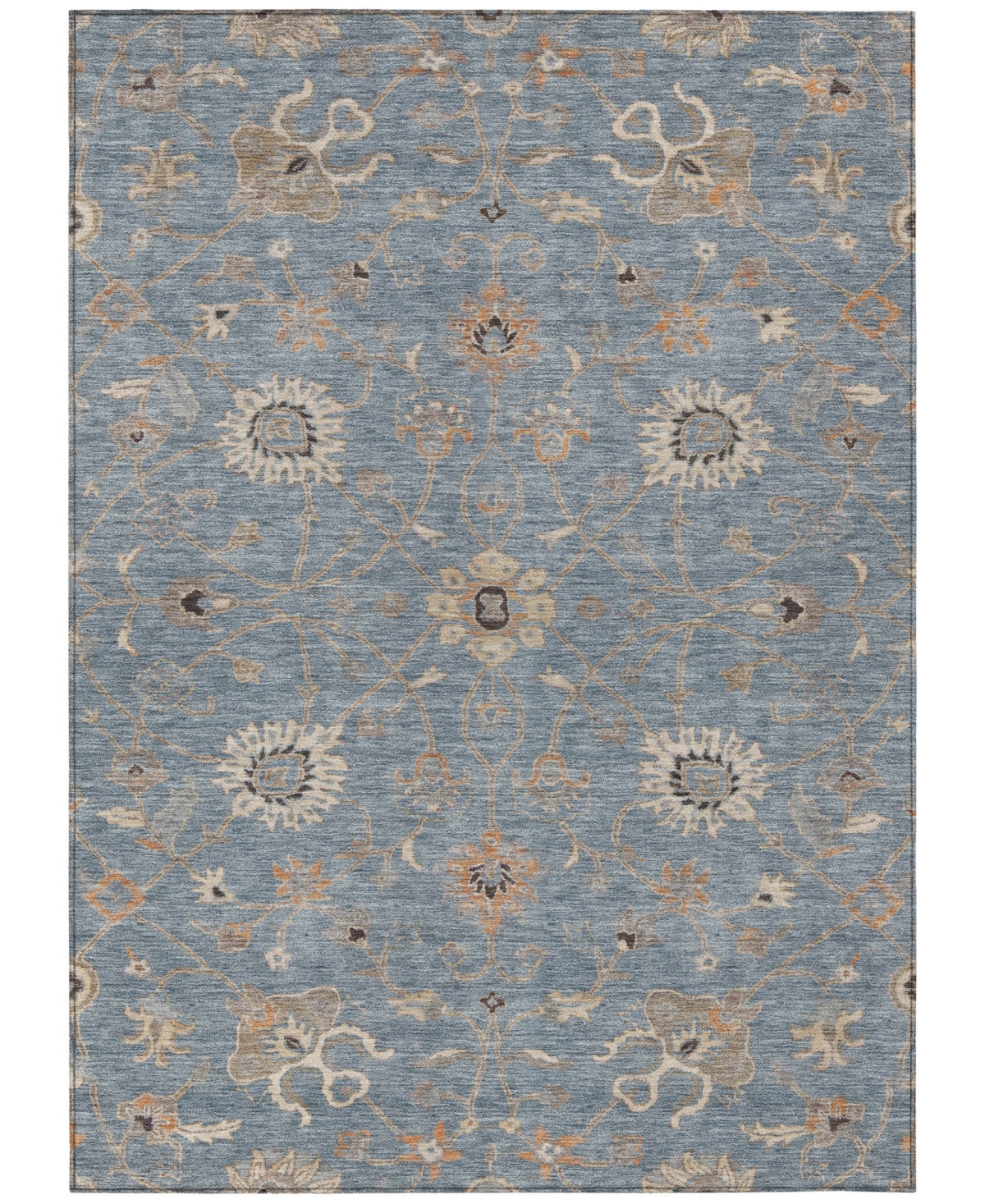 Addison Chantille Machine Washable Acn1137 5'x7'6" Area Rug In Denim