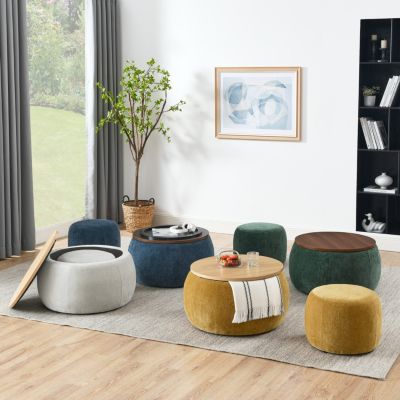 Streamdale 2-in-1 Ottoman End Table with Seat (25"x25")