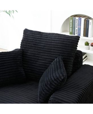 Oversized Accent Chair with Ottoman